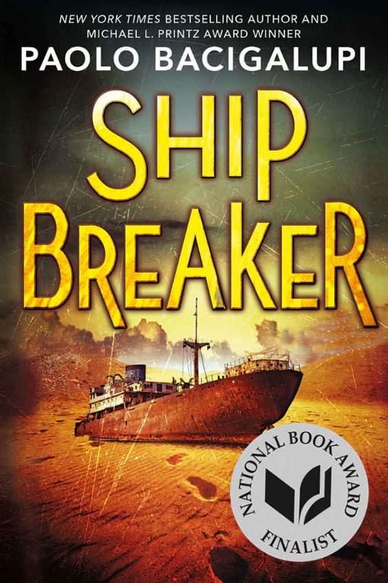 Book cover for 'Ship Breaker' by Paolo Bacigulapi