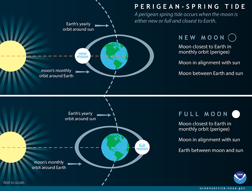  Perigean Spring Tide infographic.