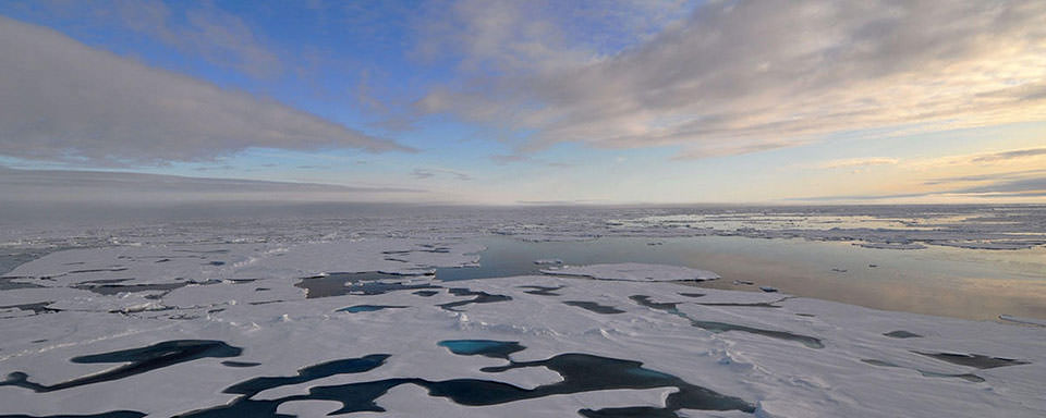 ​Sea ice in the Arctic Ocean. While sea ice exists primarily in the polar regions, it influences the global climate.