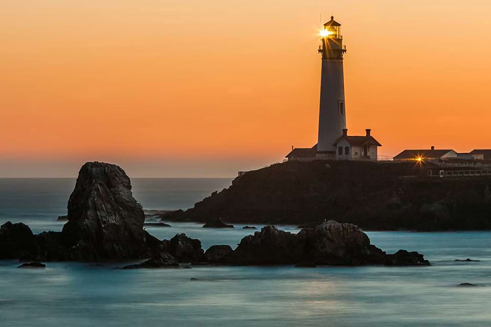 Pigeon Point Lighthouse in San Mateo County, California.