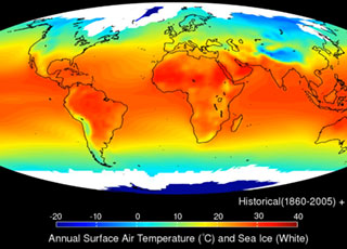 NOAA climate model of Earth