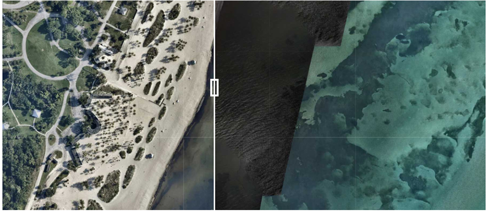  NOAA aerial imagery, before and after Hurricane Dorian.