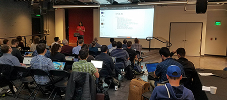 The number of software developers, data managers, and technical professionals who convened to advance capabilities to publish ocean and lake observations. 