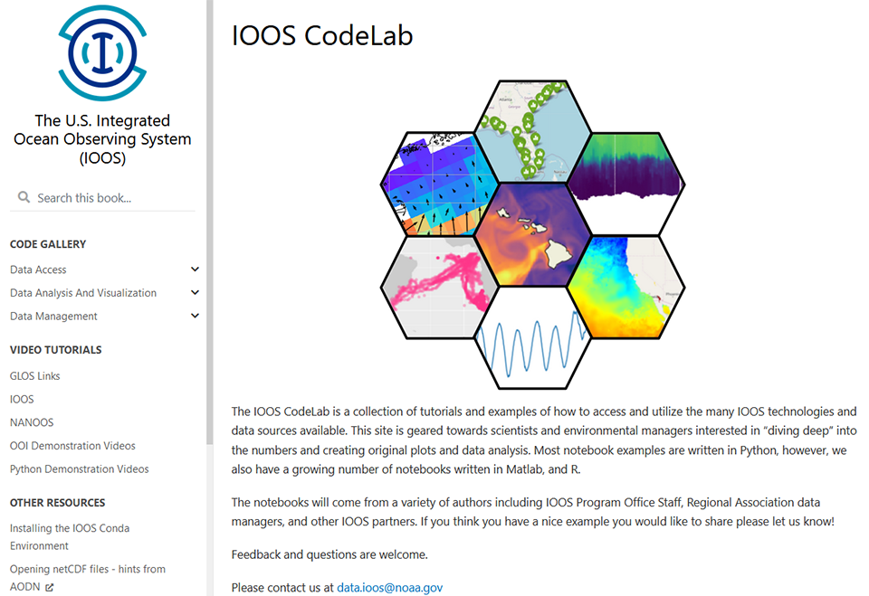 Screenshot, IOOS CodeLab site.