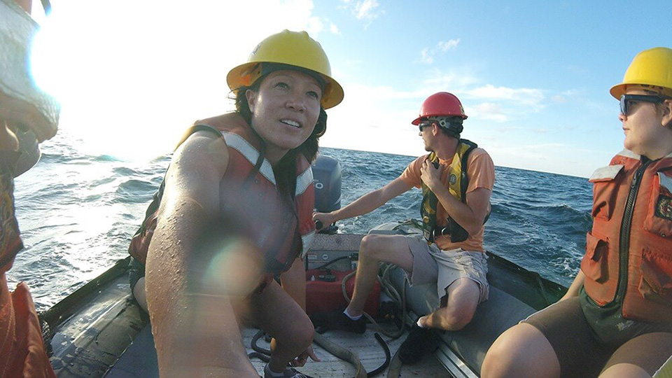 After Hurricane Harvey in 2017, Dr. Nancy Foster Scholar Andrea Kealoha and her colleagues at Texas A&M University collected water samples in the Gulf of Mexico