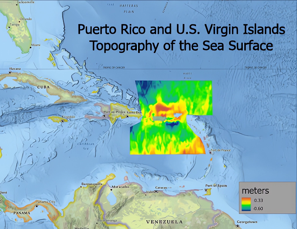 Topography of the Sea Surface (TSS) model over Puerto Rico and U.S. Virgin Islands