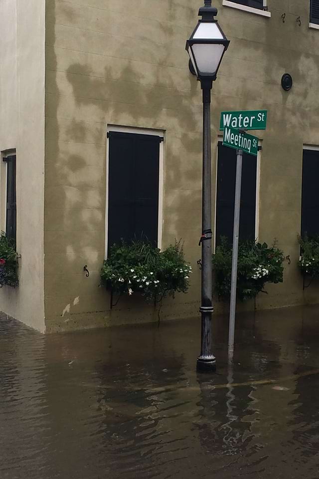 Residential streets in Charleston, South Carolina, were flooded after Hurricane Irma in September 2017 — just one example of how climate change and its associated problems impact coastal resilience. Credit: NOAA