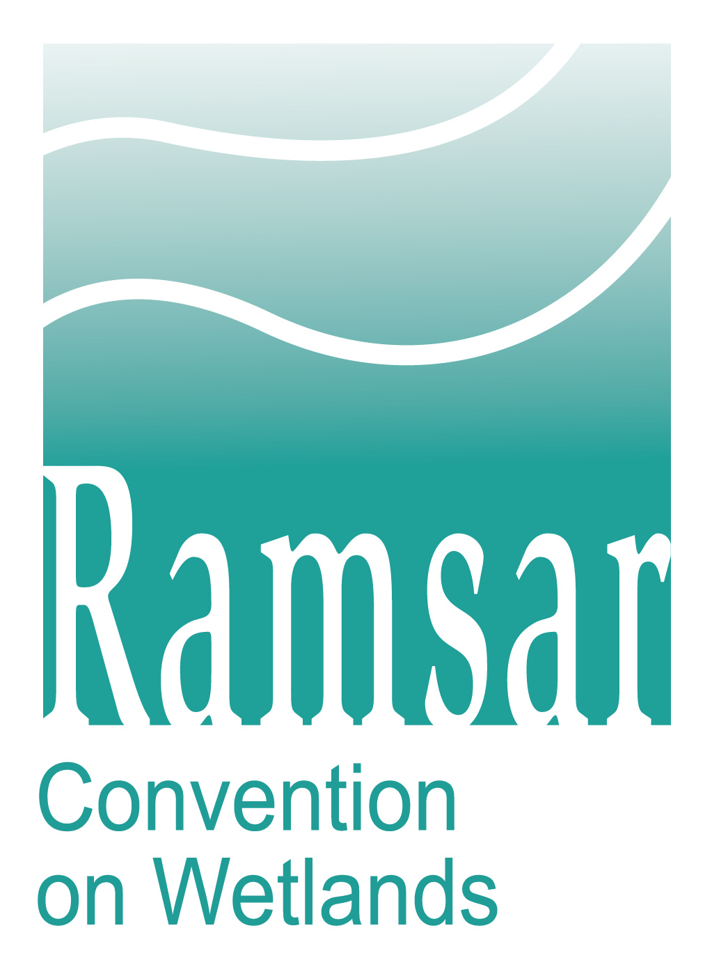 official English version of Ramsar logo, which says 'Convention on Wetlands'