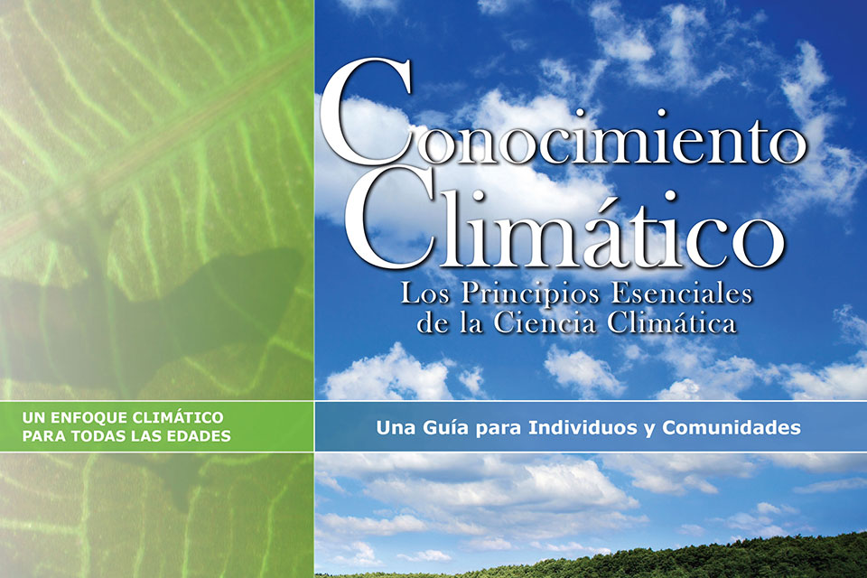 workbook cover screenshot for Spanish version of Climate Literacy