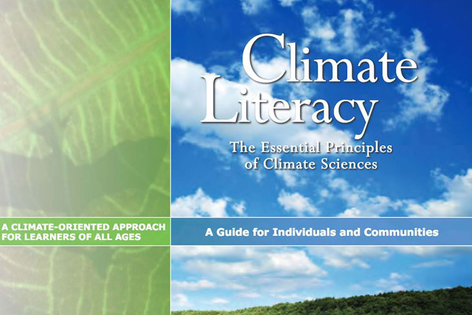 workbook cover screenshot for Climate Literacy