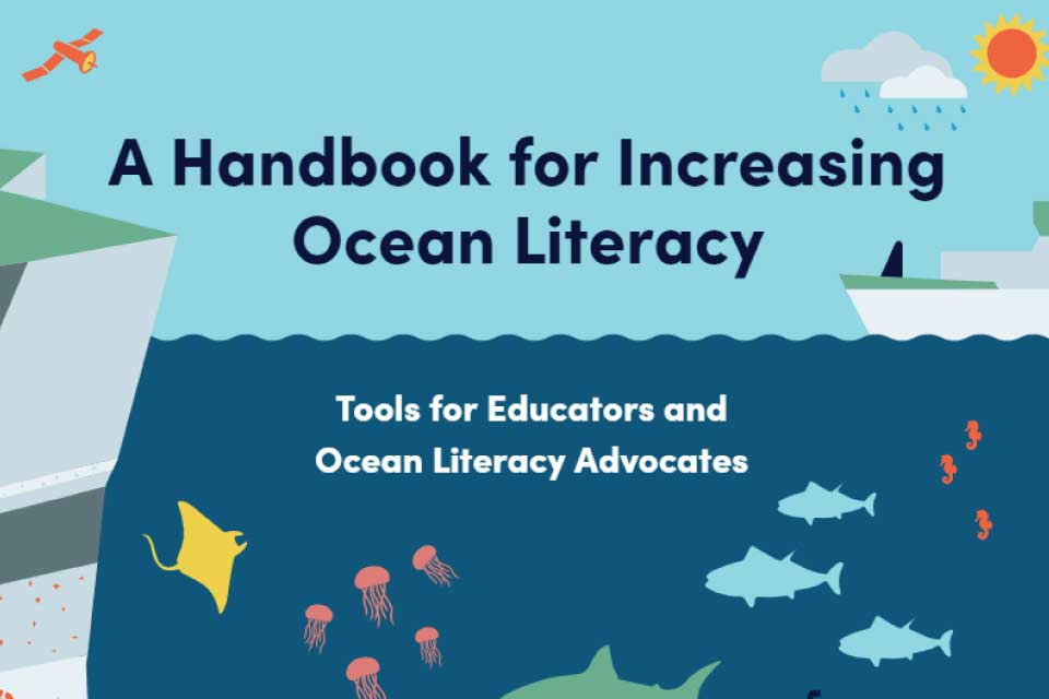 workbook cover screenshot for The Handbook for Increasing Ocean Literacy - Practioners Guide