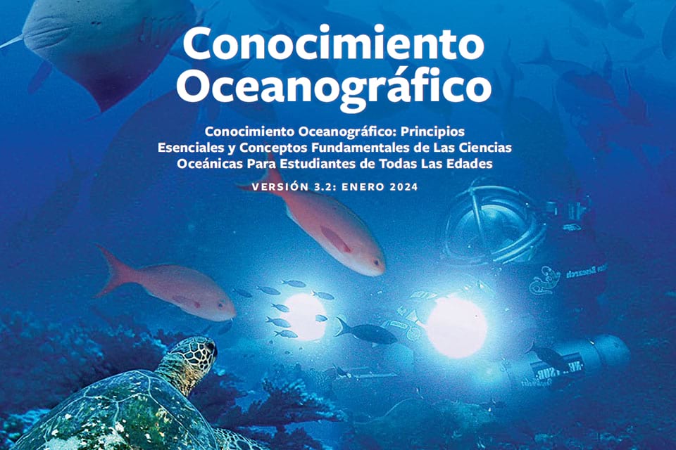 workbook cover screenshot for Spanish version of Ocean Literacy