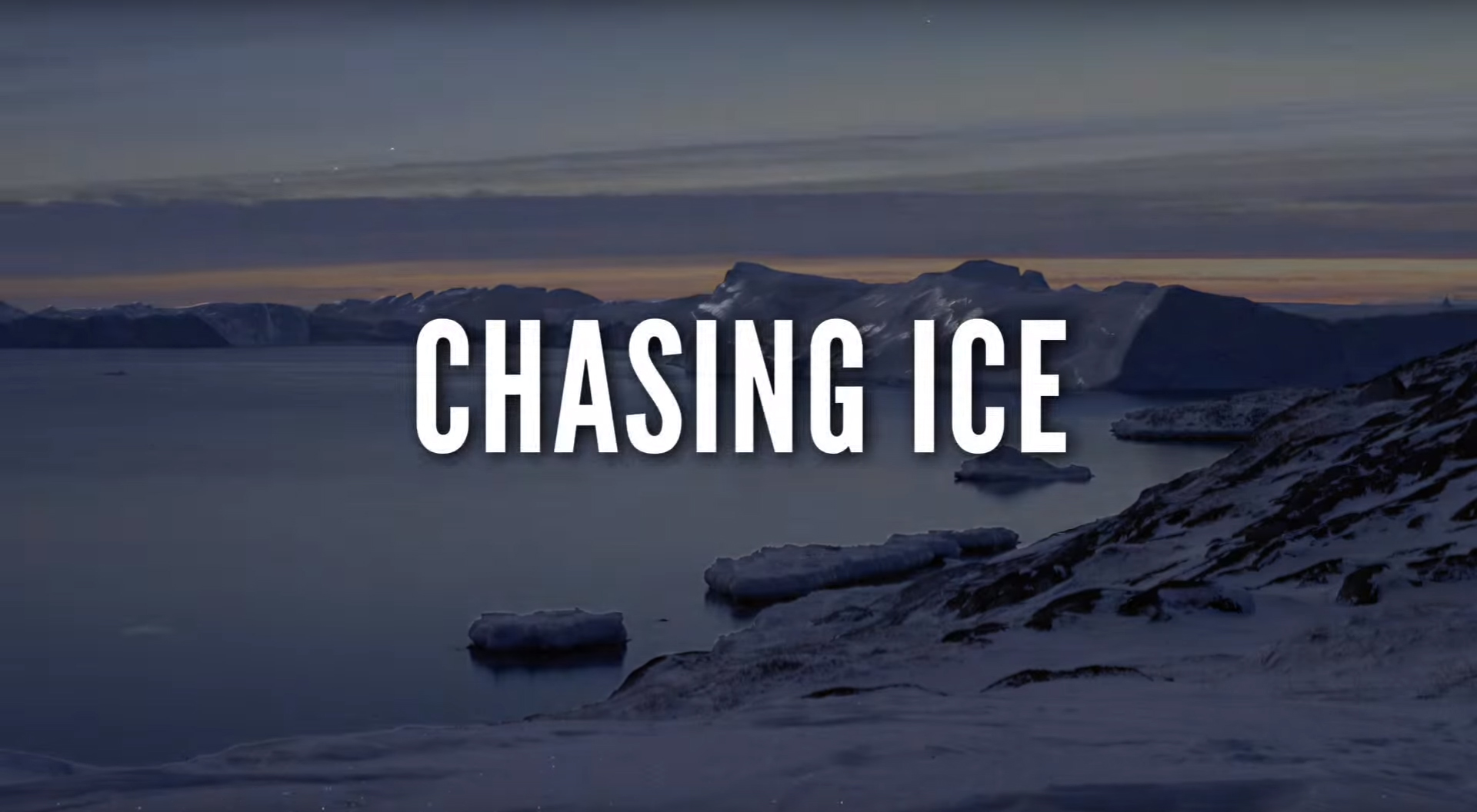 Chasing Ice cover