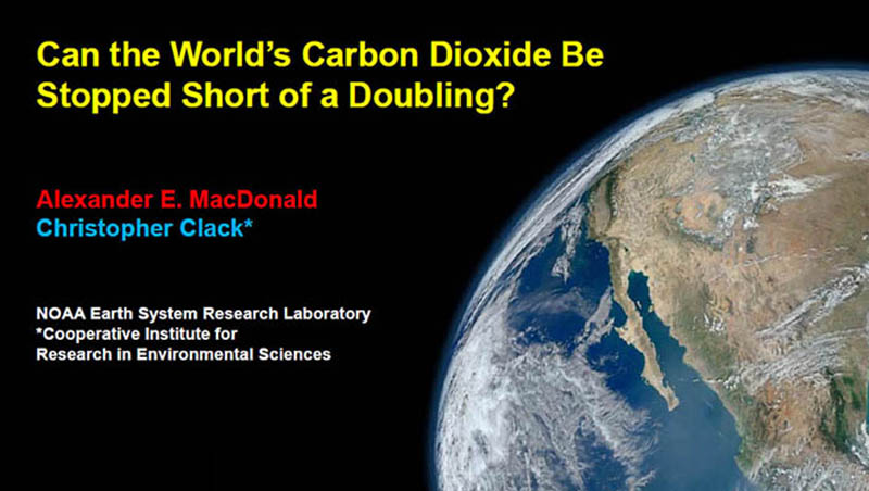 Can the World’s Carbon Dioxide O2 Be Stopped Short of Doubling first slide