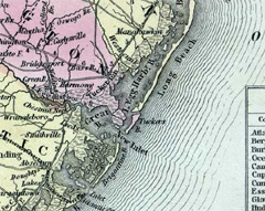 Map of 1856 - Barrier Islands