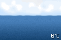 This animated gif shows how ocean water gets very cold, sea ice forms. The surrounding seawater gets saltier, increases in density and sinks 
