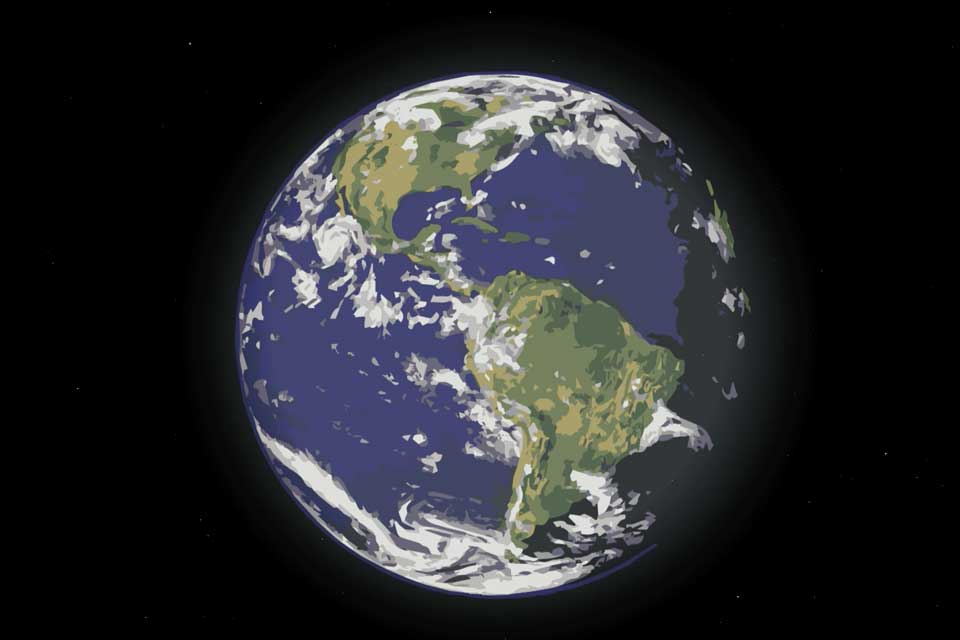 An animated view of Earth from space