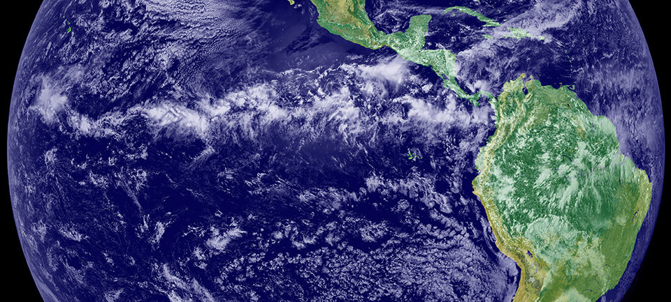 ​NASA satellite image of doldrums area on Earth