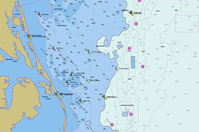 an electronic nautical chart screenshot