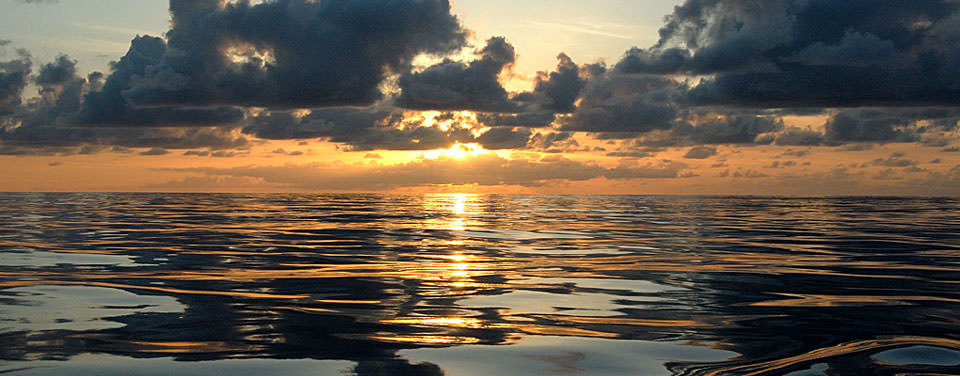 sunset viewed from Kure Atoll, located near Midway Atoll in the Northwestern Hawaiian Islands