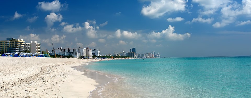 The Miami Beach shoreline.
