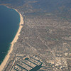 Pacific coastline along Santa Monica, California