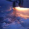 View of a sunset from a NOAA plane