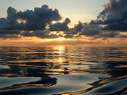 Kure Atoll Sunset. Image credit: Robert Schwemmer, NOAA National Marine Sanctuaries