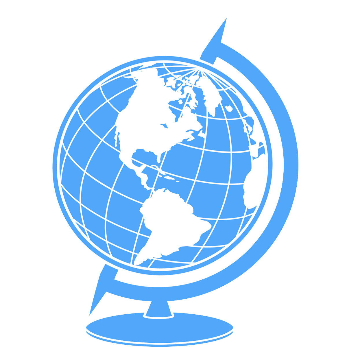 Geodesy icon - a globe
