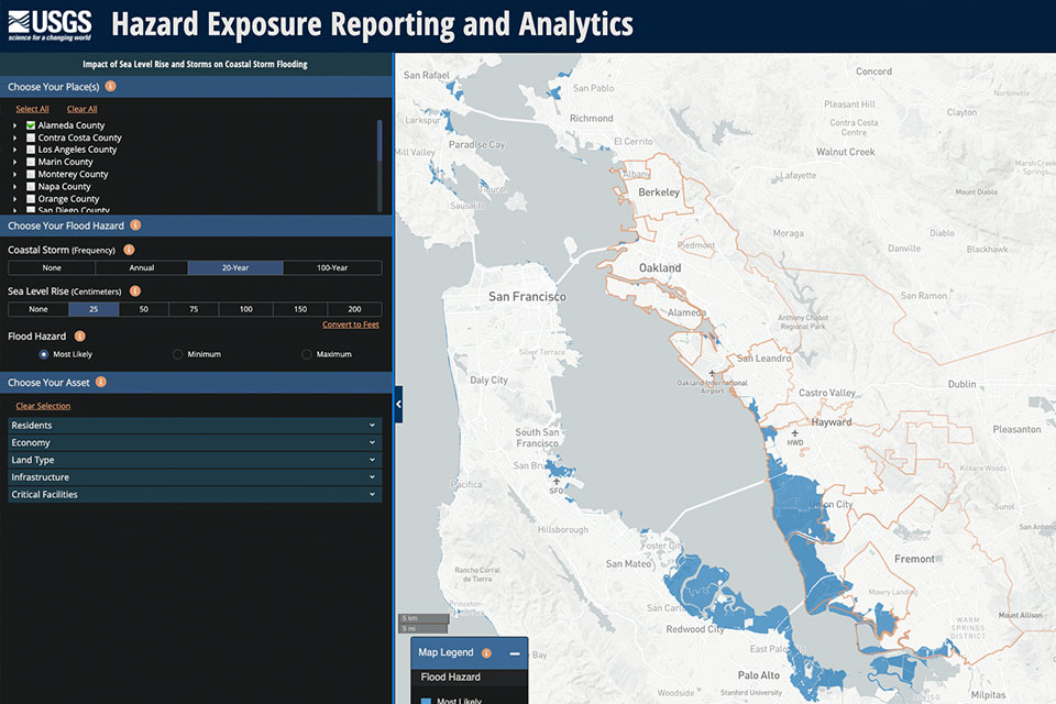 screenshot of Hazard Exposure Reporting and Analytics tool