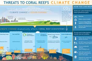 coral reef and climate infographic