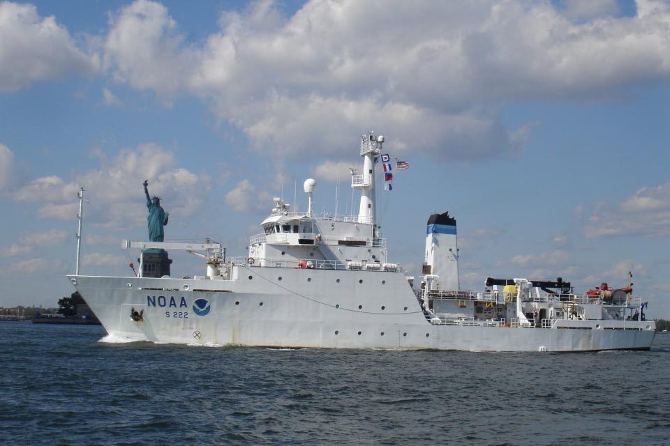 NOAA ship and Statue of Liberty