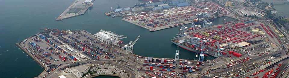 Port of Long Beach viewed from above
