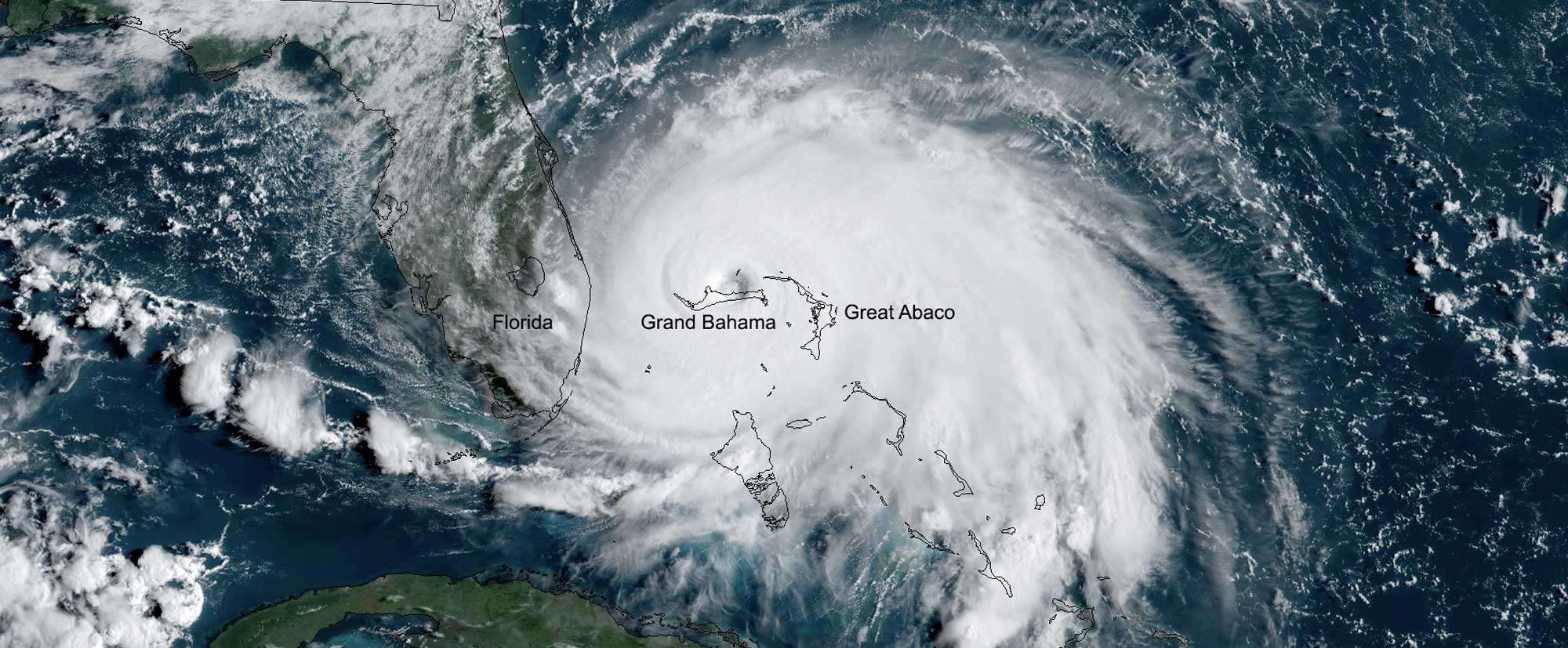 Tropical Storm Dorian, seen here by GOES East on Sept. 2, 2019 