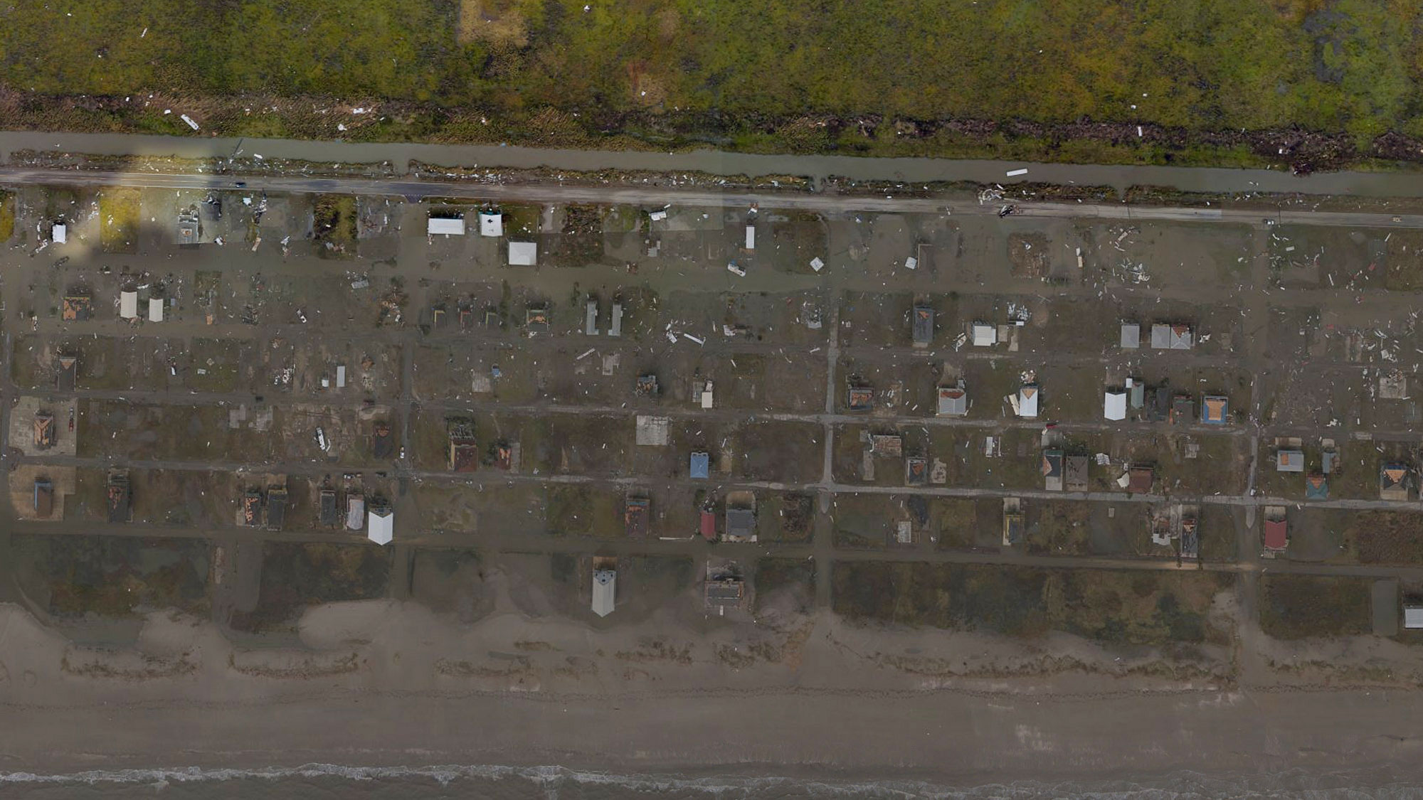 an image showing the area near Holly Beach, Louisiana before Laura