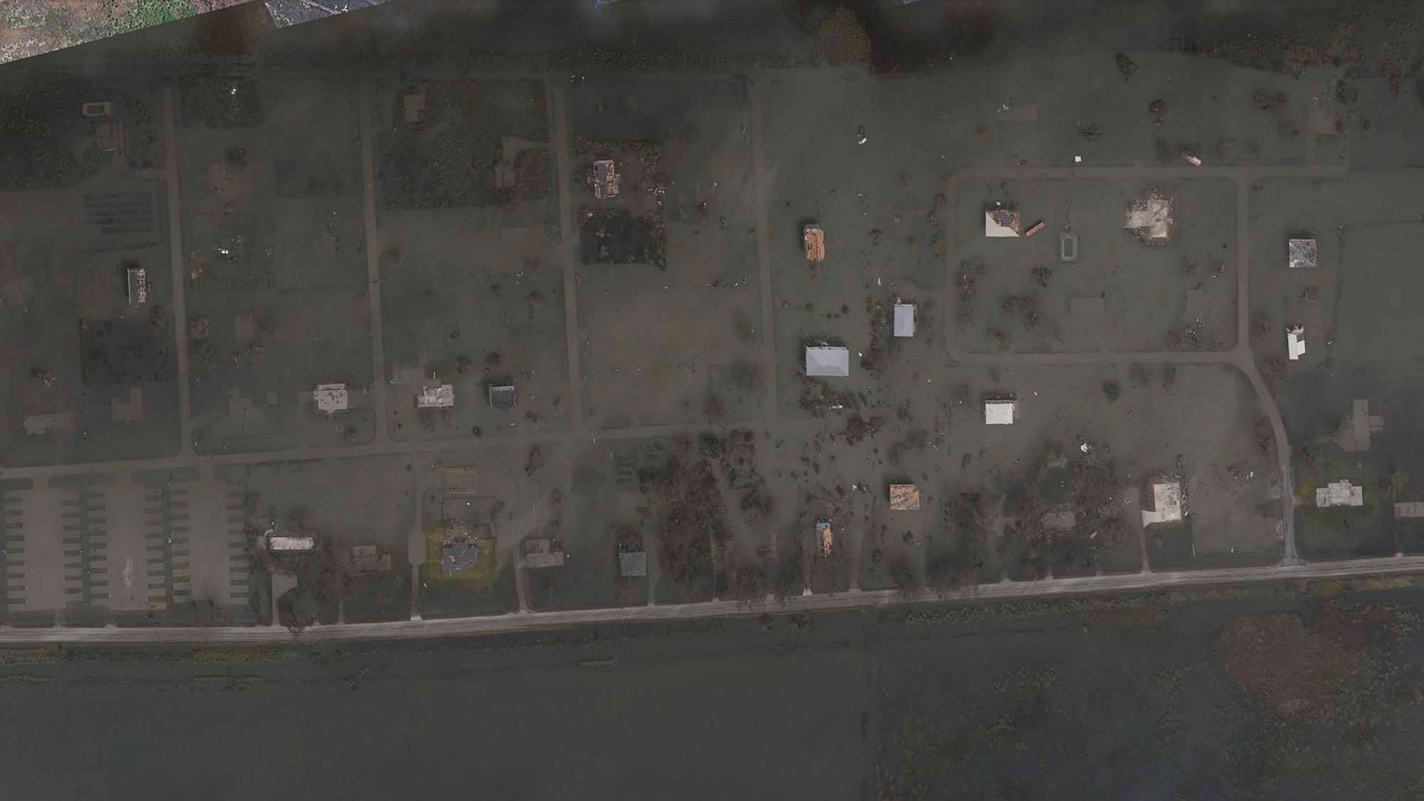 an image showing the area near Cameron, Louisiana before Laura
