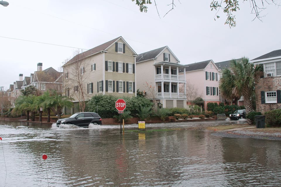 High tide flooding in Charleston, South Carolina