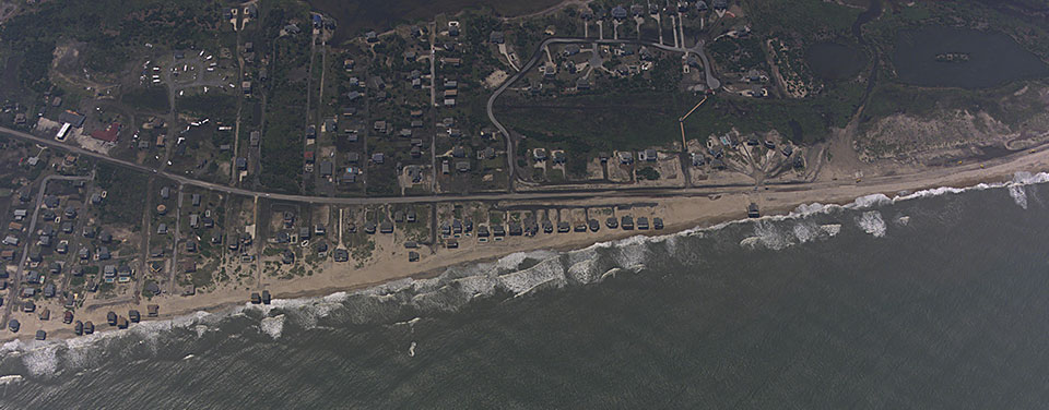  An aerial oblique image of the North Carolina coast near Rodanthe