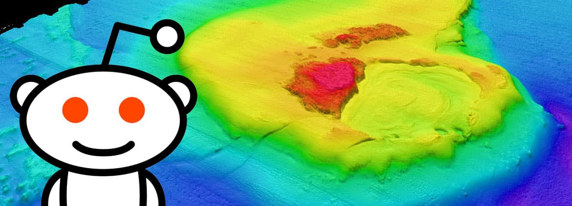bathymetry map with reddit logo overexposed