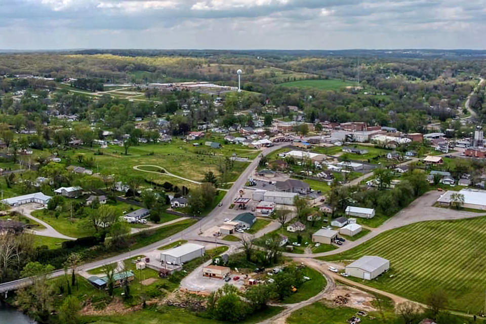 aerial view of Hartville, Missouri