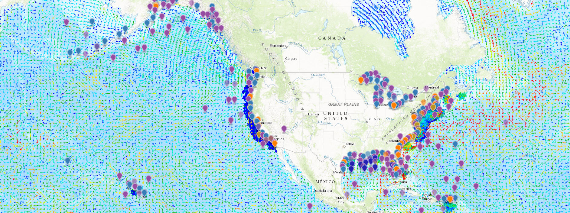 View of the Environmental Data Server (EDS) map