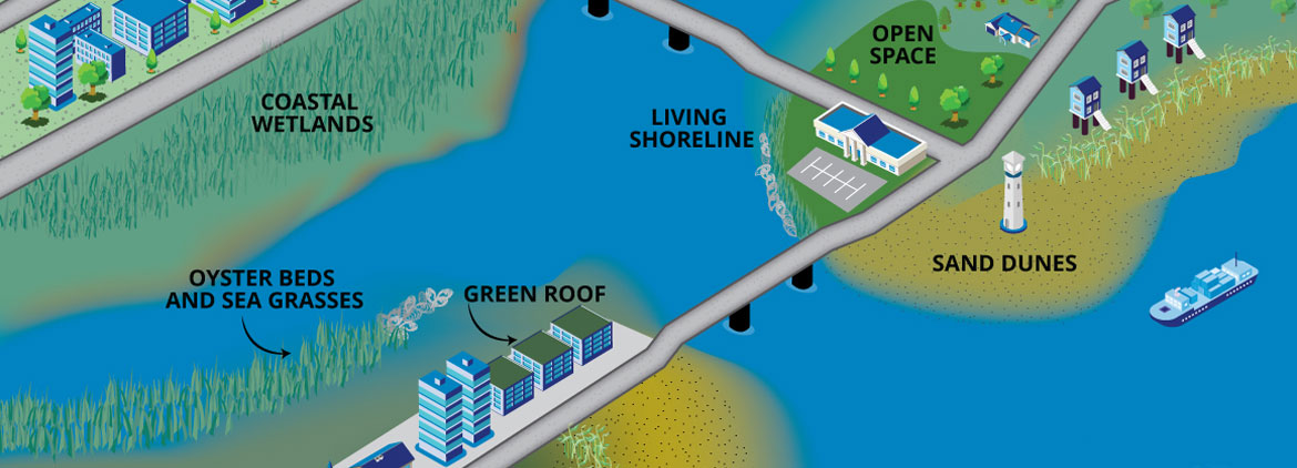 Green infrastructure practices provide ecological, economic, and societal benefits that play a critical role in making coastal communities more resilient to natural hazards.