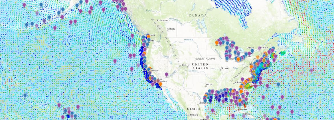 map of ocean data