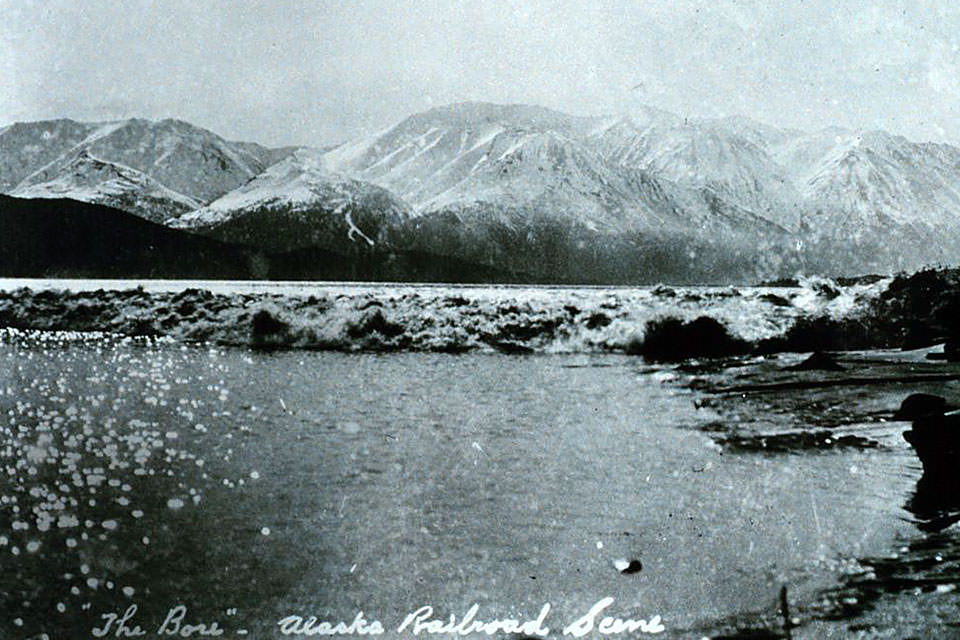 A tidal bore near Anchorage, Alaska.