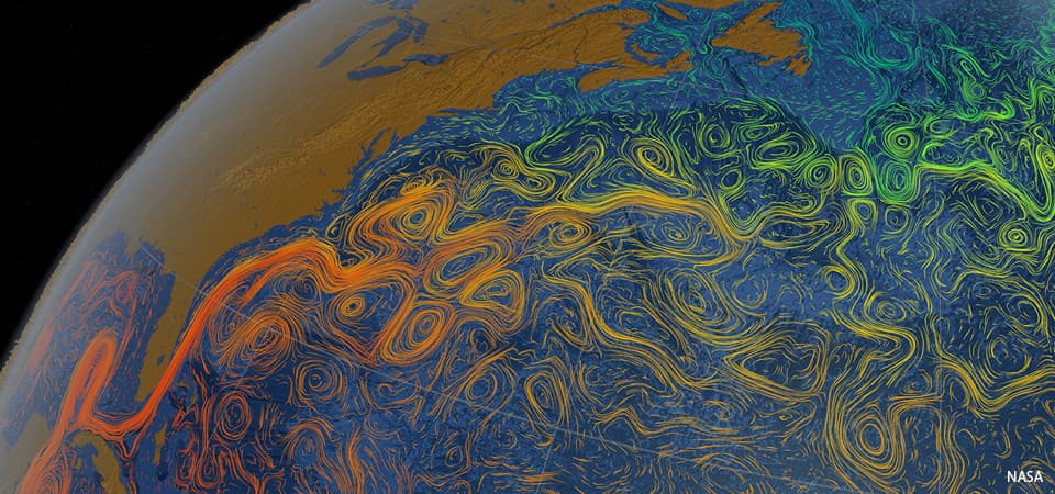 a NASA visualization showing ocean currents