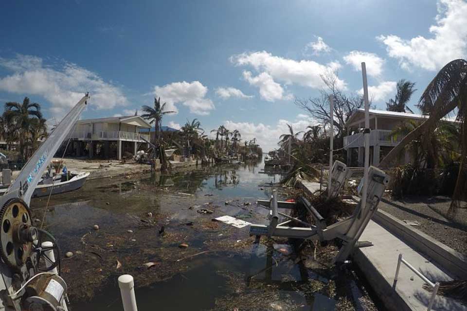 Destruction in Key West, Florida, following Hurricane Irma in September 2017. Credit: U.S. Coast Guard