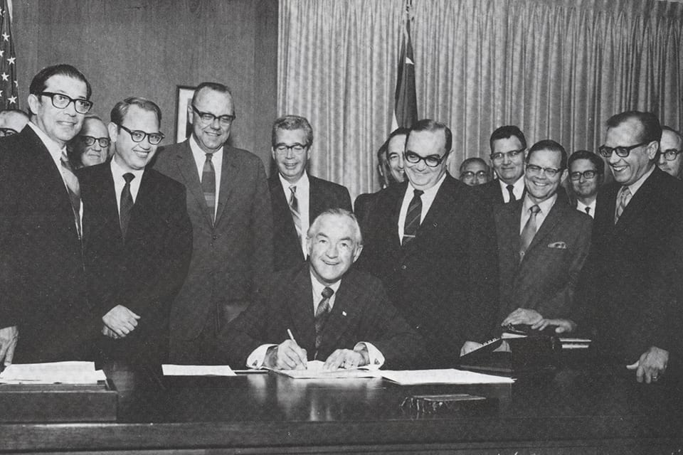 DOC Secretary approving NOAA's creation in 1970