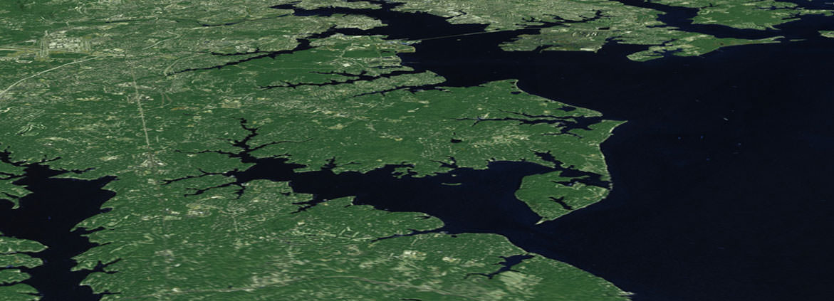 satellite view of Chesapeake Bay