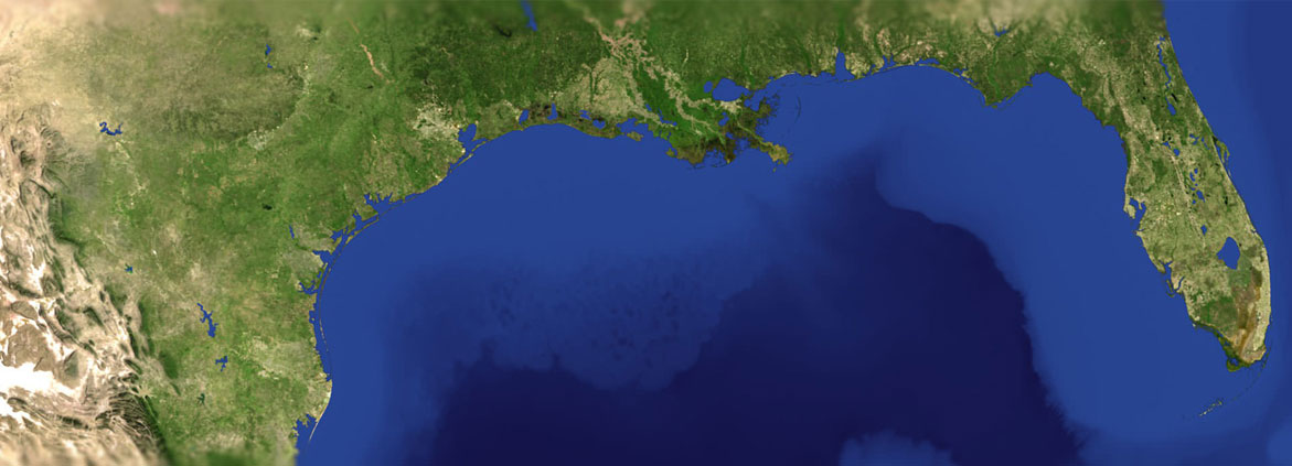 satellite image of Gulf of Mexico