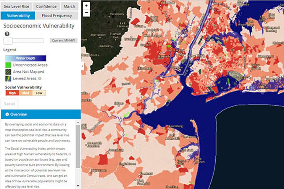 Socioeconomic vulnerability map viewer